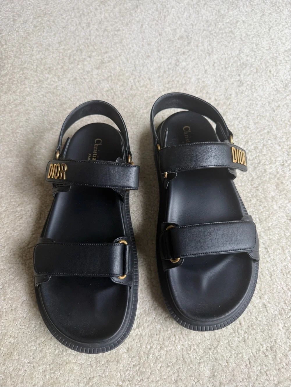 Dioract Sandal size 40 black lambskin